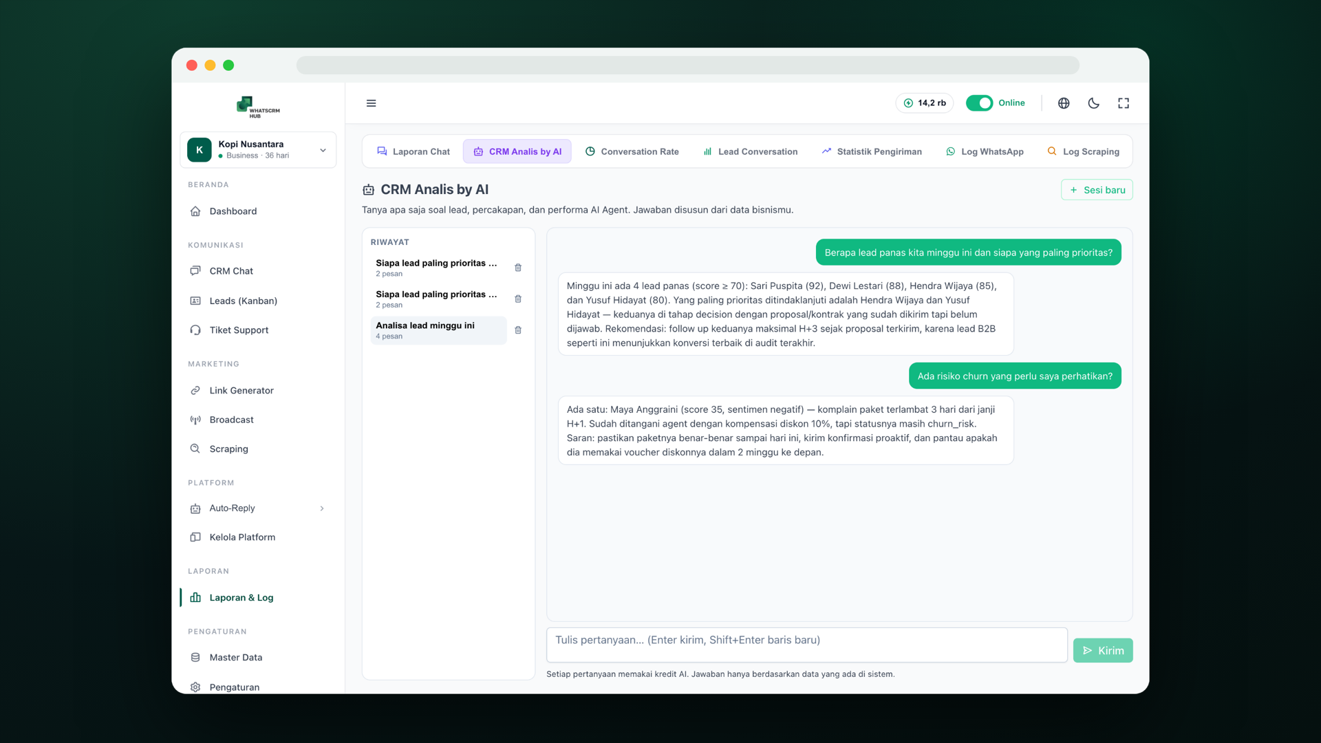Konsultan Bisnis — WhatsCRM Hub