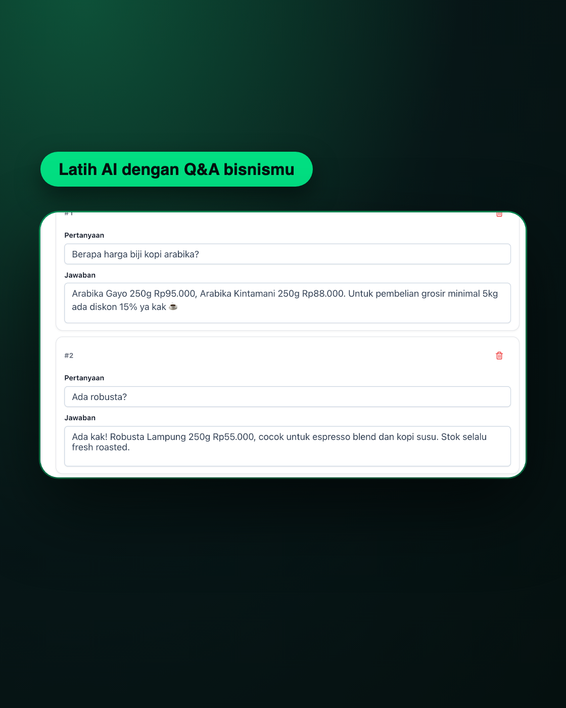 Ini yang pengguna Anda terima setiap pagi — dari produk Anda. — WhatsCRM Hub